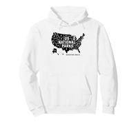 U.S. National Parks Map Retro Adventure Awaits Pullover Hoodie