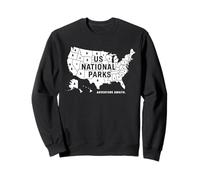 U.S. National Parks Map Retro Adventure Awaits Sweatshirt