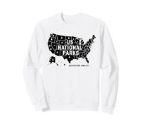 U.S. National Parks Map Retro Adventure Awaits Sweatshirt