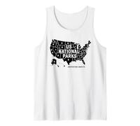 U.S. National Parks Map Retro Adventure Awaits Tank Top