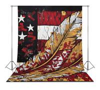 U.S. Native Flag Native Tribe Feather Photographic Studio Photo Backgrounds Funny Photography Backdrops Photoshoot Props
