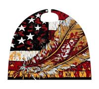 U.S. Native Flag Native Tribe Feather Stylish Halloween Cape Funny Cosplay Costume Robe Party Cloak for Unisex