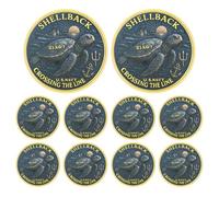 U.S. Navy Shellback Crossing The Line Challenge Coin Military Veteran Gift (10 PCS)