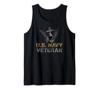 U.S. Navy Veteran Tank Top, Men, Black, Large