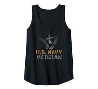 U.S. Navy Veteran Tank Top, Women, Black, XX-Large