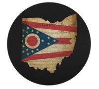 U.S. Ohio State Map Flag Wooden Jigsaw Puzzles for Adults Brain-Teasing Game Idea Puzzle Gift for Unisex