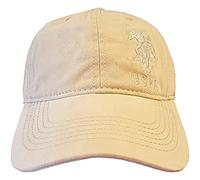 U.S. Polo Assn. Adjustable Cotton Baseball Hat, Beige, One Size, Beige, One Size
