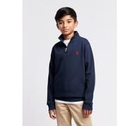 U.S. POLO ASSN. Boy's Double Horsemen 1/4 Zip Sweatshirt in Dark Navy | Size: 8-9 Years U.S. POLO ASSN. Dark Navy 8-9 Years