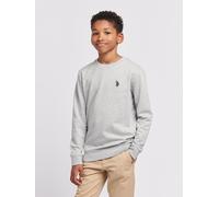 U.S. POLO ASSN. Boy's Double Horsemen Sweatshirt in Mid Grey | Size: 8-9 Years U.S. POLO ASSN. Mid Grey 8-9 Years