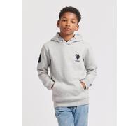 U.S. POLO ASSN. Boy's Player 3 Brush Back Hoodie in Mid Grey | Size: 8-9 Years U.S. POLO ASSN. Mid Grey 8-9 Years