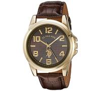 U.S. Polo Assn. Classic Men's USC50167 Gold-Tone Watch with Brown Band
