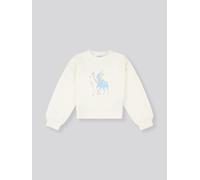 U.S. POLO ASSN. Girl's Double Horseman Puff Sleeve Sweat in Off-White | Size: 12-13 Years U.S. POLO ASSN. Off-White 12-13 Years