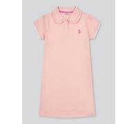 U.S. POLO ASSN. Girl's Frill Collar Polo Dress in Pale Pink | Size: 7-8 Years U.S. POLO ASSN. Pale Pink 7-8 Years