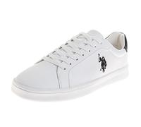 U.S. Polo Assn. Mens Casual Semi Formal Dress Sneakers, White, 6 UK