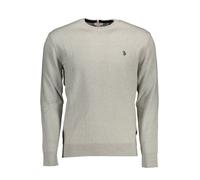 U.S. Polo Assn Mens Classic Knit Crewneck Sweater - Light Grey Cotton - Size 2XL