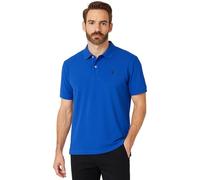 U.S. Polo Assn. Men's Classic Polo Shirt, Two-Button Closure Pique Polo Shirt, Summer Fashion Golf Shirt, West Blue, XXL