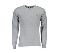U.S. Polo Assn Mens Crew Neck Sweater Classic Fit - Silver Wool - Size 2XL