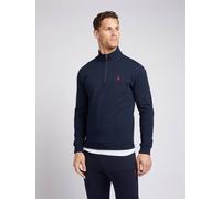 U.S. POLO ASSN. Men's Double Horsemen ¼ Zip Loop Back Sweatshirt in Dark Navy | Size: Small U.S. POLO ASSN. Dark Navy S