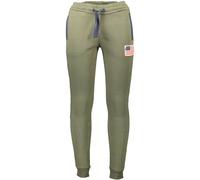U.S. Polo Assn Mens Flag Patch Slim Joggers - Sage Green Cotton - Size 2XL