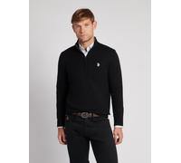 U.S. POLO ASSN. Men's Funnel Neck 1/4 Zip Jumper in Black | Size: XL U.S. POLO ASSN. Black XL