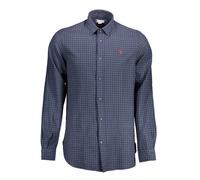 U.S. Polo Assn Mens Longsleeve Gingham Check Shirt - Dark Blue Cotton - Size 2XL