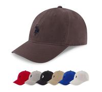 U.S. Polo Assn. Men's Mens Washed Twill Cotton Adjustable Baseball Hat with Pony Logo and Curved Brim Baseball Cap