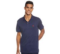 U.S. Polo Assn. Men's Solid Interlock Polo, Classic Navy, X-Large