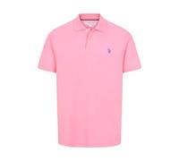 U.S. Polo Assn. Men's Solid Interlock Shirt, Pink Sunset Heather, Large