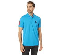 U.S. Polo Assn. Men's Solid Pique Polo, Beacon Blue, Medium