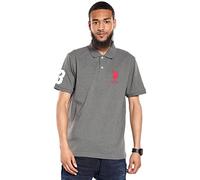 U.S. Polo Assn. Men's Solid Pique Polo Shirt, Dark Heather Grey, XL
