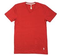 U.S. Polo Assn. Men's Solid V-Neck T-Shirt, Salsa, Medium