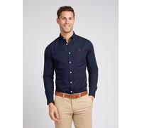 U.S. POLO ASSN. Men's Stretch Cotton Poplin Shirt in Dark Navy | Size: XL U.S. POLO ASSN. Dark Navy XL