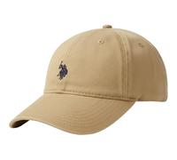 U.S. Polo Assn. Men's U.s Polo Assn. Cotton Adjustable Curved Brim With Embroidered Small Pony Logo Baseball Cap, Beige, One Size UK