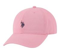 U.S. Polo Assn. Men's U.s Polo Assn. Cotton Adjustable Curved Brim With Embroidered Small Pony Logo Baseball Cap, Pink, One Size UK