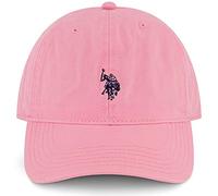 U.S. Polo Assn. Men's U.s Polo Assn. Cotton Adjustable Curved Brim With Embroidered Small Pony Logo Baseball Cap, Pink, One Size UK