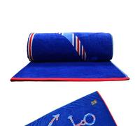 U.S. POLO ASSN. Oversized (40” x 70”) Striped Nautical Design Beach Towel - Luxury Plush Cotton Hotel Quality for Bath, Pool - Zig Zag Stripe and Anchor