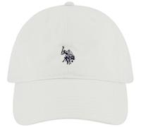 U.S. Polo Assn. Polo Pony Logo Baseball Hat, 100% Cotton, Adjustable Cap, White