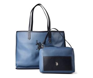 U.S. Polo Assn. Surrey reversible tote bag 40 cm blue