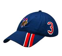 Concept One Unisex's U.s Polo Assn. Dad Hat, Embroidered Horse Logo Adjustable Adult Baseball Cap with Diagonal Accent Stripes, Navy, One Size