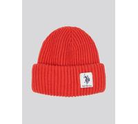 U.S. POLO ASSN. Women's Double Horsemen Woven Patch Beanie in Terracotta U.S. POLO ASSN. Terracotta One Size