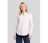 U.S. POLO ASSN. Women's Gingham Classic Fit Shirt in Pale Pink | Size: Medium U.S. POLO ASSN. Pale Pink M