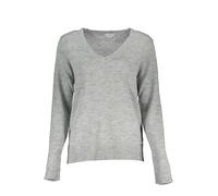 U.S. Polo Assn Womens Glitter Vneck Knit Sweater - Silver - Size Large