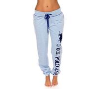 U.S. Polo Assn. Women's Printed French Terry Boyfriend Jogger Sweatpants Blue M