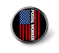 U.S. Postal Worker Flag Novelty Pin Badge Lapel Pin Brooch Badge Tie Jewelry Decor for Hats Jackets Shirts