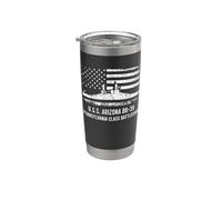 U.S.S. Arizona BB-39 Battleship WWII Naval Ship Military Stainless Steel Insulated Tumbler