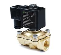 U.S. Solid 1/2" Brass Solenoid Valve 12V DC Normally Closed 10Bar G Thread Viton Seal for Water Air Diesel Kerosene Gasoline