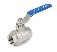 U.S. Solid 1/2" DN15 Ball Valve - 316 Stainless Steel Female G Thread, Full Port 2-Way