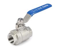 U.S. Solid 1/2 inch Ball Valve 304 Stainless Steel Female Ball Valve, Full Port