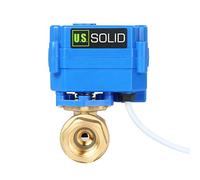 U.S. Solid 1/2" Motorized Ball Valve Brass Electrical Ball Valve, 9-24V DC, DN15 2 Wire Reverse Polarity Setup, Full Port