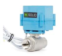 U.S. Solid 1/2" Proportional Motorized Ball Valve, 304 Stainless Steel, 4-20mA Control, 5-Wire with Position Indicator, IP67 Full Port, DC 9-24V, for Water, Air & HVAC